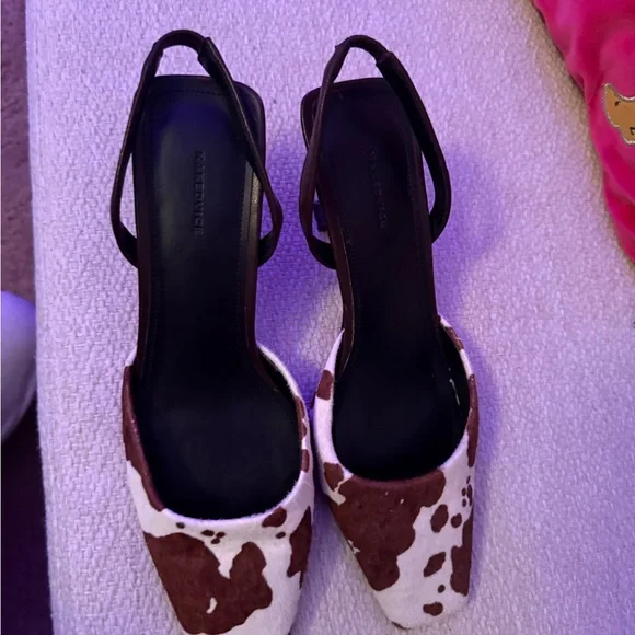 Nakedvice Cupid Heel in Cow Print - Picture 2 of 5